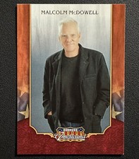 #42 MALCOLM McDOWELL 2009 Donruss Americana Actor A Clockwork Orange Toploader