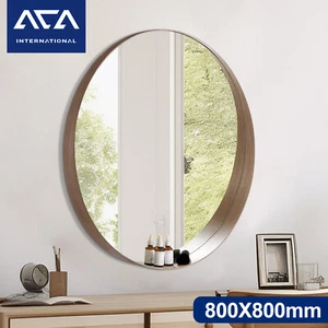 ACA Wall Vanity Mirror Makeup Home Decor MDF Frame Storage Hallway 80cm Round - Picture 1 of 7