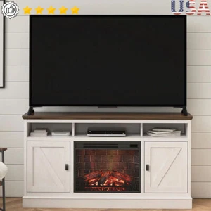 Electric Fireplace Remote-controlled TV Stand TVs 65" Multiple Light Storage New - Picture 1 of 13