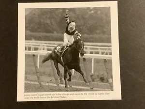 SEATTLE SLEW Photo Horse Racing 1977 BELMONT STAKES - Picture 1 of 2