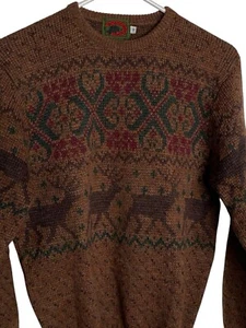 Boston Traders Herren Gr. S Braun Hirsch Rundhals Pullover - Bild 1 von 6