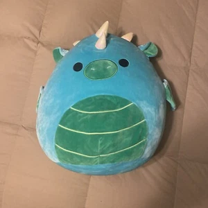 Squishmallow Dalton Drache 16 Zoll XL blau grün Plüschtier '20 Q044 Stofftier groß - Bild 1 von 3