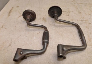 2 John Fray braces No 107 Bridgeport CT 7" & 8" sweep collectible drill tool lot - Picture 1 of 10