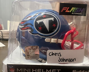 Chris Johnson Autographed/Signed Flash Mini Helmet JSA Tennessee Titans 