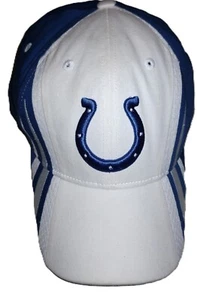 Reebok NFL Indianapolis Colts Mütze verstellbar weiß/blau bestickt Logo Riemen - Bild 1 von 6