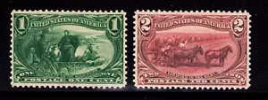 SC 285-286 1-2¢ Trans Mississippi Excellent Centering MH - Picture 1 of 1