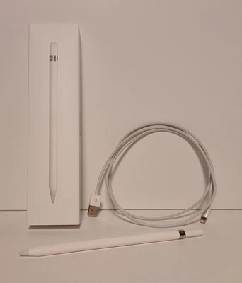 Lápiz óptico Apple Pencil (1ª generación) para pantallas táctiles, blanco (MQLY3AM/A) con acceso. Foto 1 de 4