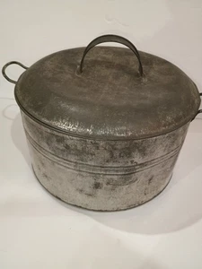 Vintage Tin Collander With Lid - Picture 1 of 5