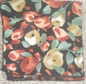 Vintage Multi-Color Floral Print 10" Pocket Square Made In Korea - Picture 1 of 16
