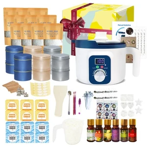 DIY Candle Making Kit for Adults with Smart Wax Melting Pot, Soy Wax, 12 Jars... - Picture 1 of 7