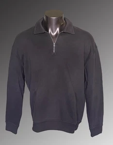 Hollister Relax Fix Sweatshirt mit Viertelreißverschluss und Fronttasche schwarz Herren Größe M - Bild 1 von 6
