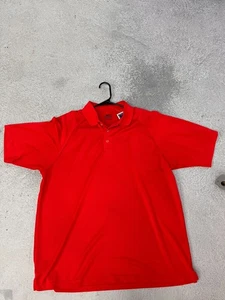Camisa polo de golf Slazenger Performance para hombre grande roja sólida que absorbe la humedad - Imagen 1 de 2