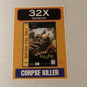 Sega Genesis 32X  Corpse Killer VIDPRO Card Toys R Us Display Card