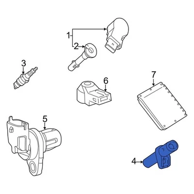For Mercedes-Benz Sprinter 4500 23 Engine Crankshaft Position Sensor Foto 1 de 4