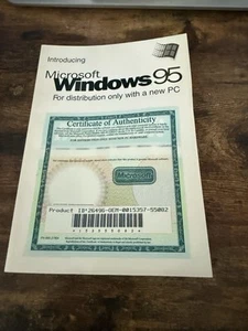 Microsoft Windows 95 Vintage Manual - Zdjęcie 1 z 3