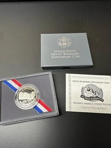 1991 S United States Mount Rushmore Anniversary Half Dollar Proof Coin US Mint - Picture 1 of 5