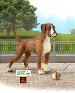 Boxer Trindle Hundespielzeug Modellfigur von CollectA 88936 Kuchenaufleger Neu - Bild 1 von 2