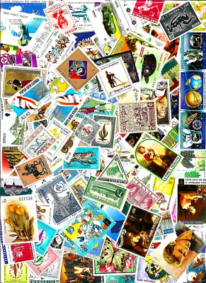 Lote de 100 selos postais perfeitos em todo o mundo, sem marca de charneira, nunca usados para coleção ou adesivos - Imagem 1 de 4