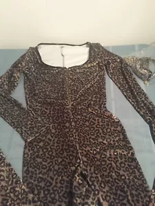 Sexy Women's Costume Catsuit Leopard Cat Cosplay Bodysuit Ears Tail. Medium. - Picture 1 of 7