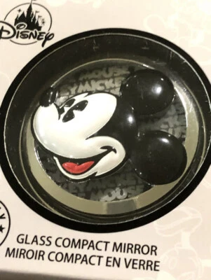 Disney Store Mickey Mouse Glass Compact Mirror *NIB - Image 1 of 4