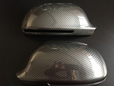 CARBON FIBRE WING MIRROR COVERS FITS AUDI A3 A4 A5 A6 Q3 2008-2010 MODELS S LINE