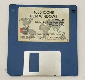 3 1/2 Floppy Disk - 1000 Icons For Windows - Picture 1 of 1