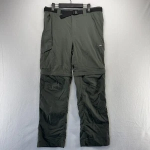 Columbia Pants Men's 34x32 Green Hiking Outdoor Convertible Zip Off Tech Logo - Picture 1 of 10
