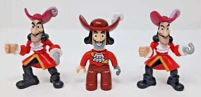 Captain Hook Lego Duplo Figure + Jake & the Neverland Pirates x 2 Mattel Disney - Image 1 of 4