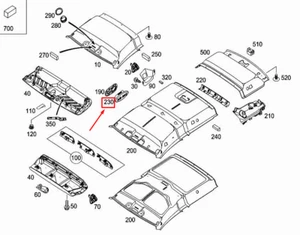 MERCEDES-BENZ CITAN W415 Interior Techo Airbag Letras A4158170316 NUEVO GENUINO - Imagen 1 de 2