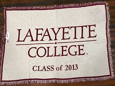 Lafayette College Class of 2013 Easton PA Cotton Throw Stadium Blanket NEW 