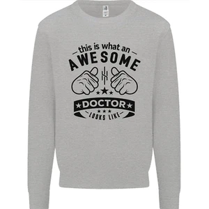 An Awesome Doctor Looks Like GP Funny Mens Sweatshirt Jumper - Picture 1 of 29