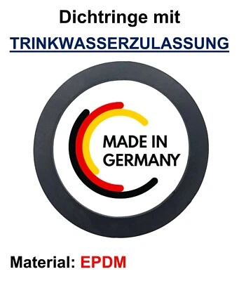 Gummi Flachdichtung EPDM G3/8 G 1/2 G3/4 G1 G1 1/4 G1 1/2 G2  G2 1/2 G3 Zoll '' - Bild 1 von 3