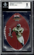 1998 Playoff Contenders Leather  Randy Moss #52 BGS 8 NM-MINT  Minnesota Vikings