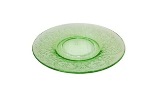 Plato platillo de vidrio vintage de uranio verde depresión - Imagen 1 de 5
