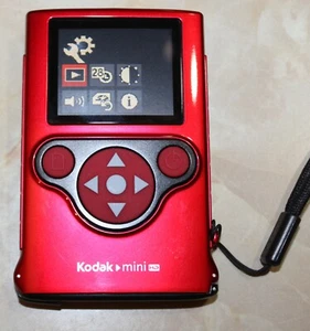 Kodak Mini HD Video Camera Red Model Zm2 w/ Box, Booklet (Tested, Works) - Picture 1 of 9