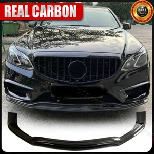 Alerón labial delantero de carbono real para Benz W212 E400 E300 E260 Sport 2014-16 - Imagen 1 de 14