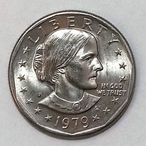 1979-D Susan B Anthony Liberty dollar Coin FG ( Frank Gasparro) Cover