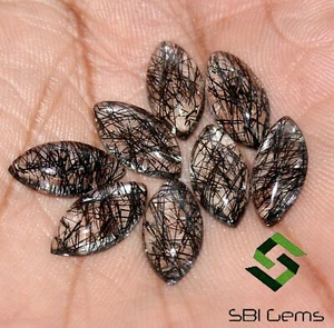 18.82 CTS Natural Rutile Quartz Marquise Cabochon 14x7 mm Lot 08 Pcs Loose Gems - Picture 1 of 5
