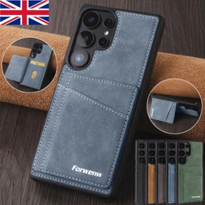 For Samsung S25 S24 FE S23 S22 Ultra Plus Leather RFID Wallet Case Card Cover - Picture 1 of 60
