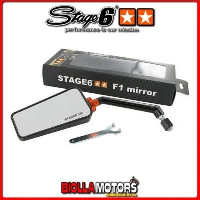 S6-SSP630-2L/CA SPECCHIETTO STAGE6 F1 SX EFFETTO CARBONIO LUCIDO - Imagen 1 de 4