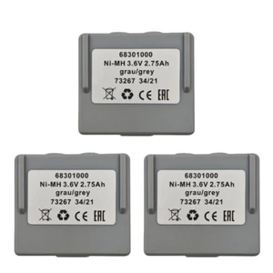 3 Stück NEU 68301000 3,6 V 2750 mAh wiederaufladbarer Ersatz für 68300900 Akku - Bild 1 von 6