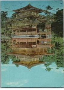 Golden Pavilion Temple Kyoto Japan Airlines Travel Continental Chrome Postcard - Picture 1 of 2