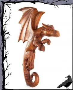 Holz Mittelalter Wandzierde - Drache Rechts schauend - Bild 1 von 1