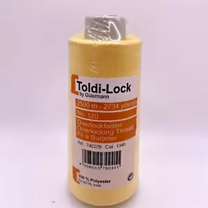Overlocking Yellow Thread Toldi-Lock by Gutermann 2500m / 2734 Yards #1345 - Picture 1 of 5