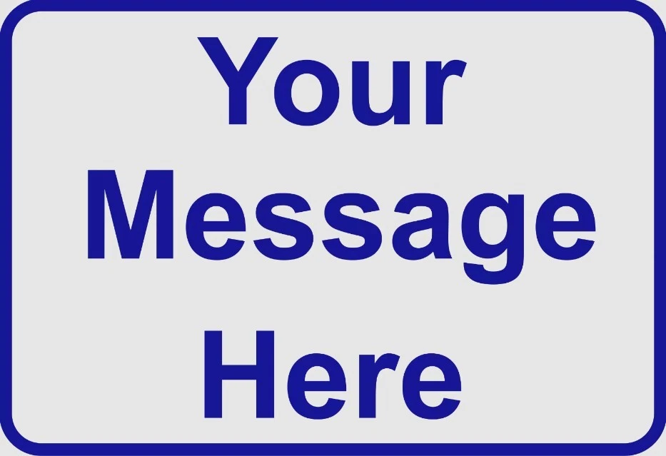 全新 个性化 铝金属标志 定制 文字 8" x 12" 尺寸 — 第 1/1 张图片