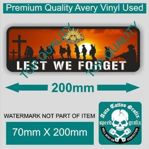 LEST WE FORGET DECAL STICKER ARMY AUSTRALIAN MILITARY AUSTRALIAN ARMED FORCES - Bild 1 von 1