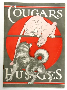 scarce 1927 WSU COUGARS at UW WASHINGTON HUSKIES football program s7 - Picture 1 of 15