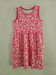 NWOT HANNA ANDERSSON PINK MERMAID PULLOVER BREEZY POCKET TANK PLAY DRESS 140 10 - Picture 1 of 6