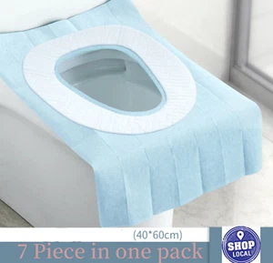 AU 1 Pack Hygienic Long Travel Disposable Toilet Seat Cover Paper Mat Soft Pads - Picture 1 of 11