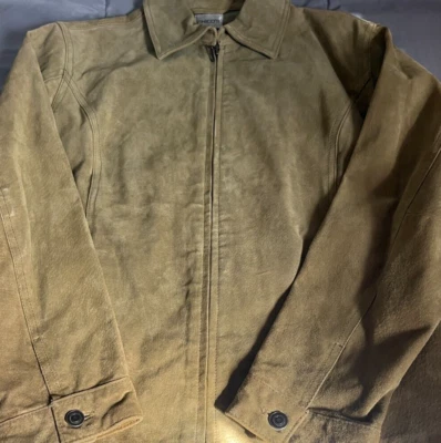 Chaqueta Chico's 100% Cuero/Gamuza Cremallera Verde Oliva TALLA 1 (M/8) Foto 1 de 4
